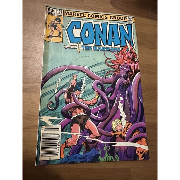 Marvel Comics, Conan The Barbarian Lot of 4, #125,136,148, & 154 1980s Fair/Good - Picture 5 of 16